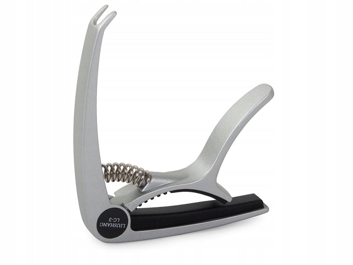 Capodastru metalic pentru chitara clasica sau electrica, Zola®, clema puternica, 7x9 cm, gri