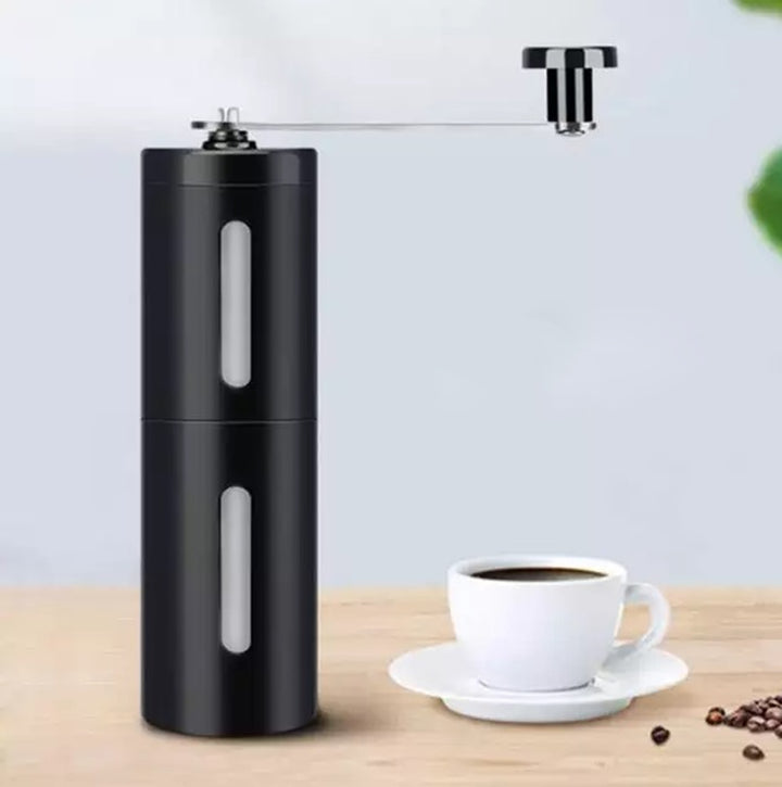 Rasnita de cafea manuala, Zola®, din otel inoxidabil, 19x14x5 cm, neagra