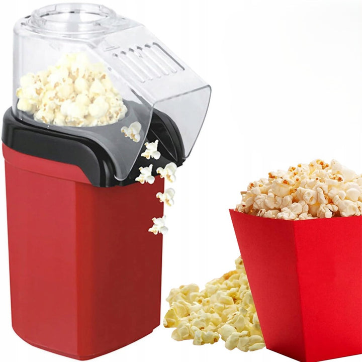 Aparat cu aer cald pentru popcorn, Zola, 1200W, capacitate 0.27 l, 16.5 x 21.5 x 5 cm, rosu/negru