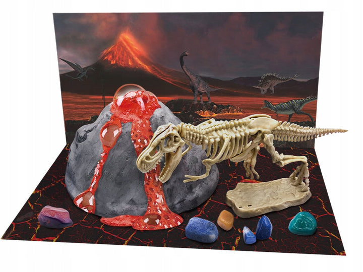 Set experimente, Zola, Vulcanul exploziv, fosile de dinozaur, pietre naturale, accesorii incluse, 6 ani +