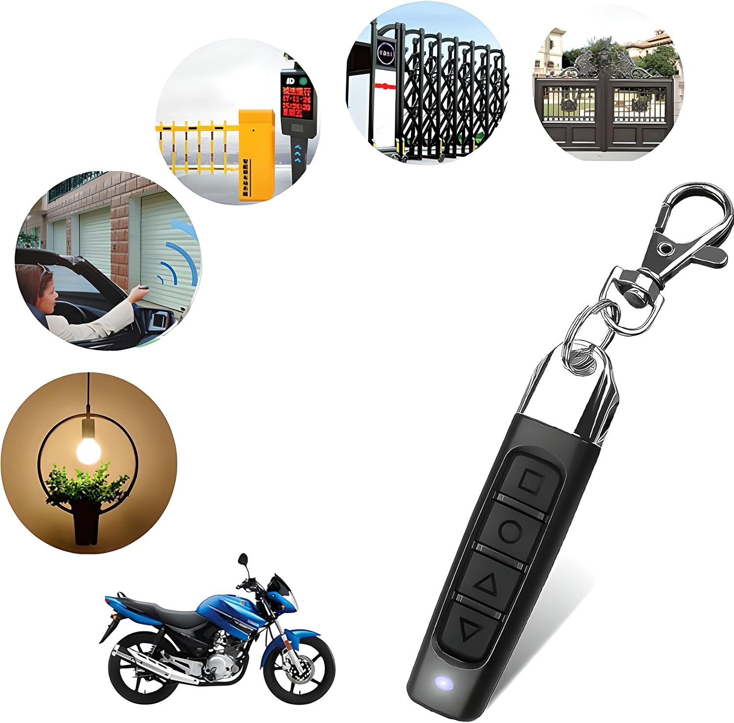 Telecomanda auto-copiere, Zola, cod fix 433 MHz, 4 canale, 4 butoane, din plastic, raza de actiune 50-100 m, 68x16.3x14.9 mm, neagra