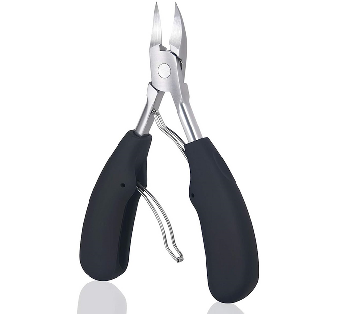 Cleste pentru manichiura si pedichiura, Zola®, pentru indepartarea cuticulelor si unghiilor incarnate, otel inoxidabil, 13x5.3 cm, negru/argintiu