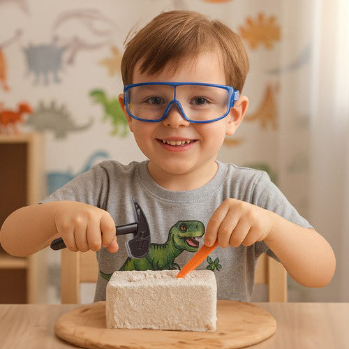 Set educativ de excavare si descopeire fosile, Zola, 6 dinozauri, arheologie, pentru dezvoltarea abilitatilor si concentrarii