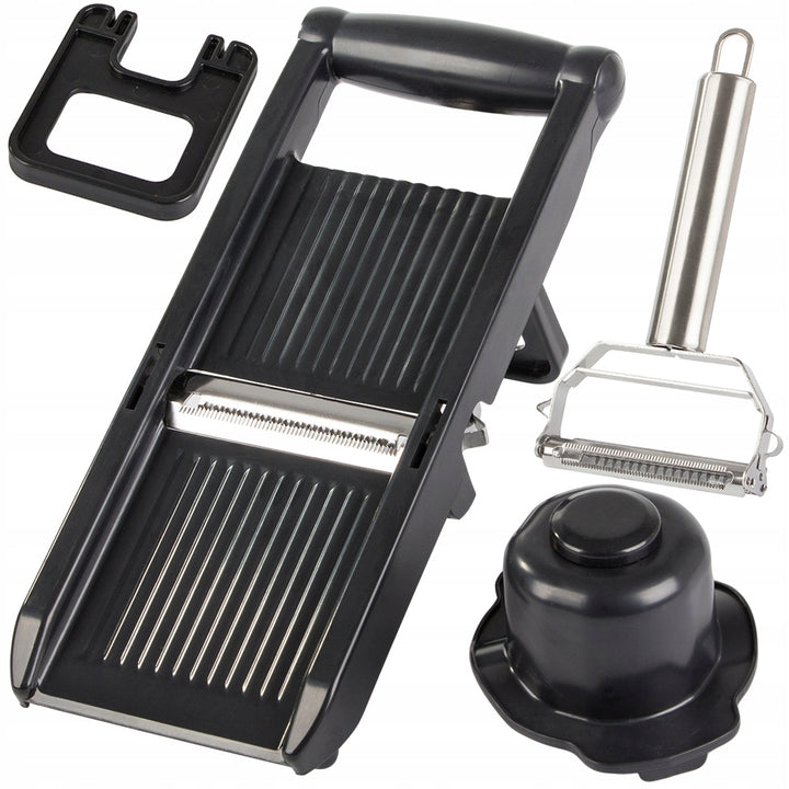 Set razatoare legume, decozitor, Zola®, maner, 22.5 x 9 x 2 cm, negru