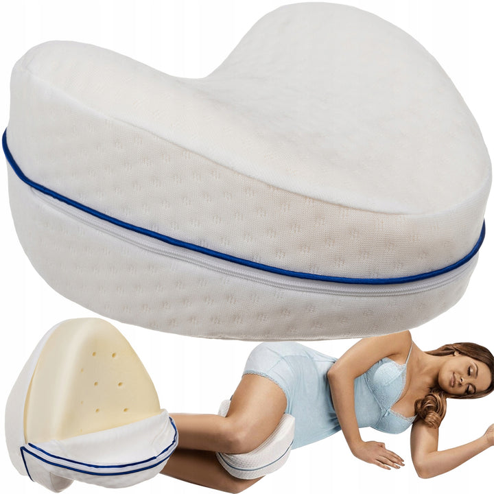 Perna ortopedica pentru picioare, Zola®, spuma cu memorie, husa detasabila, permite ventilatiea aerului, 24 x 23 x 12 cm
