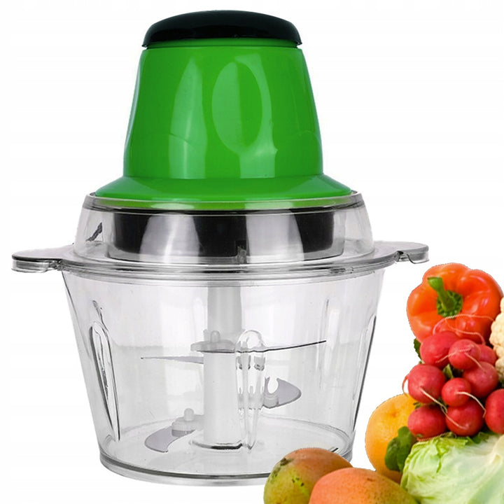 Tocator electric pentru legume si fructe, Zola®,  lama cvadrupla din otel inoxidabil, 220 - 240V 50/60Hz, 250W,1600 ml, 20 x 18 cm, verde