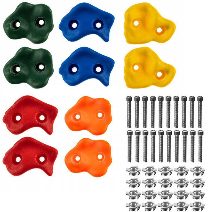 Set pietre de catarat, Zola, 10 bucati, creaza-ti perete de alpinism pentru copiii, multicolor