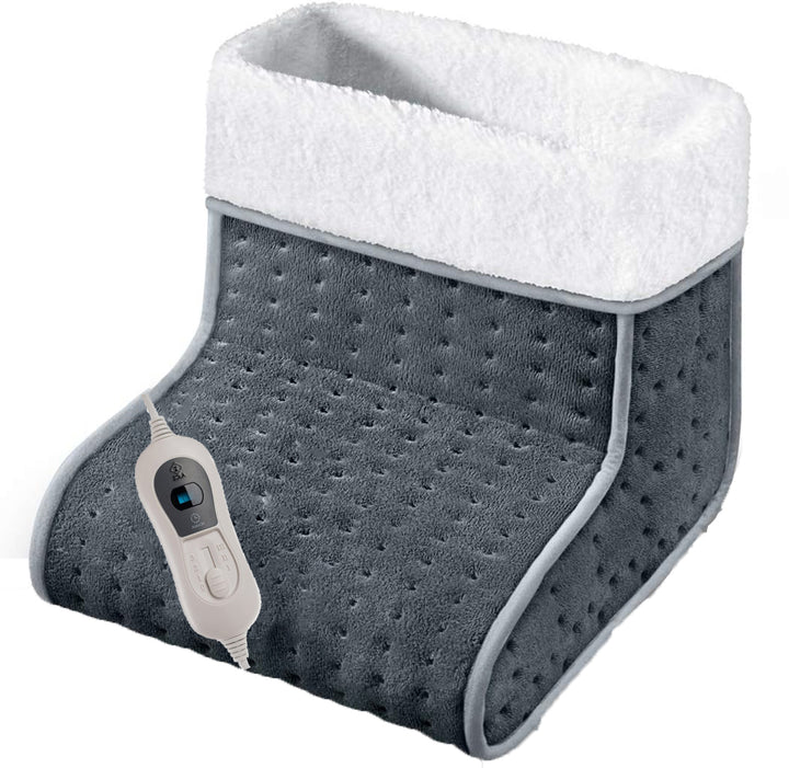 Incalzitor electric pentru picioare, Zola®, din flecee, cu 3 moduri/nivele de putere, 100 W, 220-240V, gri, 30x30x24 cm