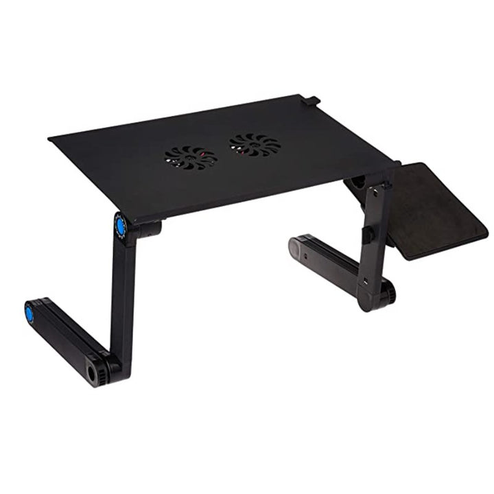 Stand laptop multifunctional, Zola®, suport pentru mouse, reglabil, cooler, negru