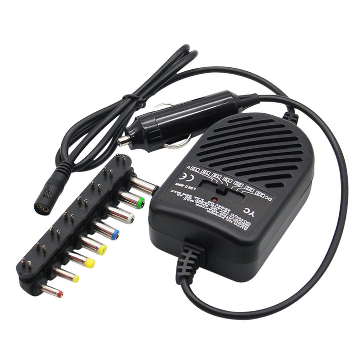 Adaptor auto universal pentru laptop,  Zola®, 12V, 80W, negru