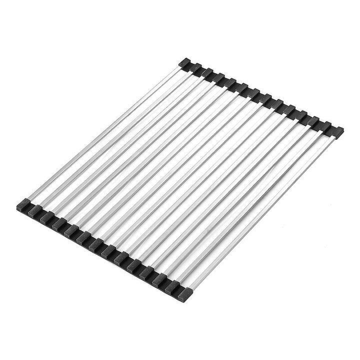 Scurgator multifunctional pliabil , Zola®, otel inoxidabil, marginile din silicon, negru, 45x30 cm