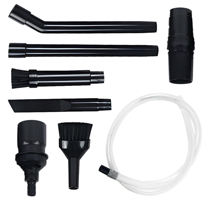 Set 8 adaptoare pentru aspirator, Zola, diametru interior al duzei 32-35 mm, din plastic, multifunctional, negru
