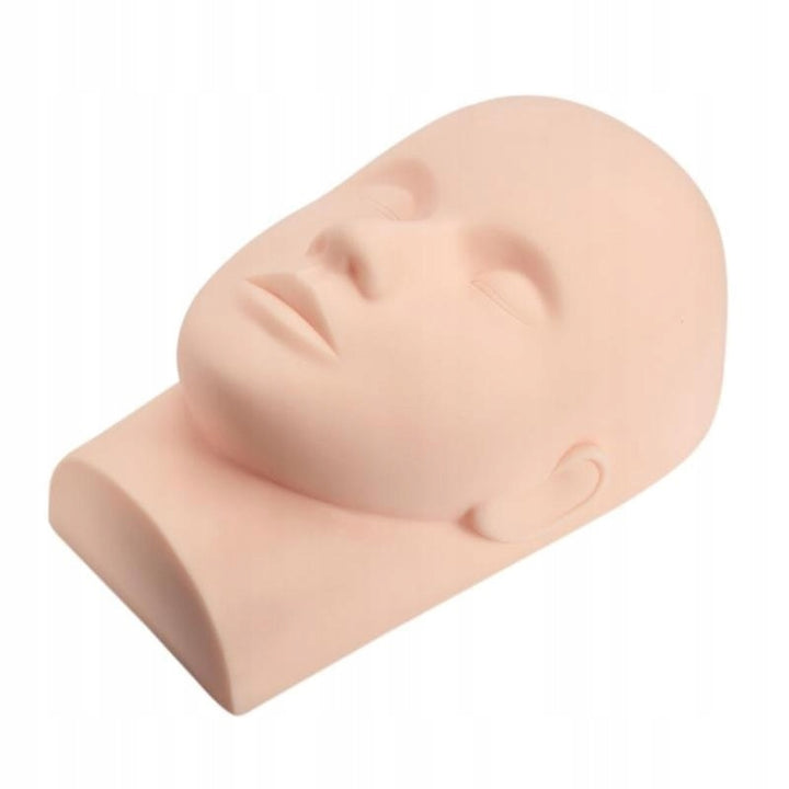 Cap de practica pentru extensii de gene, Zola®, din silicon, crem, 23.5x13x9 cm