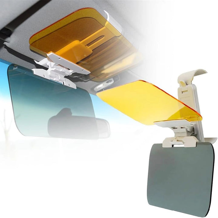 Parasolar auto 2 in 1, Zola, zi si noapte, protectie UV, reduce reflexiile, fixare cu clema, 32 x 13.5 cm