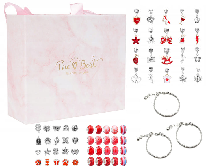 Set pentru creat 3 bratari, Zola®, 63 charmuri, cutie depozitare