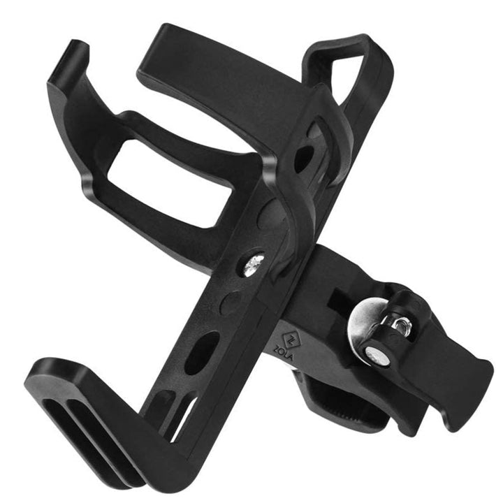 Suport sticla de apa cu prindere de ghidon, Zola®, pentru trotineta electrica, bicicleta, carut, 14.5 x 14 cm, negru