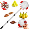 Culegator telescopic pentru nuci si fructe, Zola, 48-105 cm, cos flexibil 23 cm, pentru fructe 2-9 cm, otel inoxidabil si aluminiu
