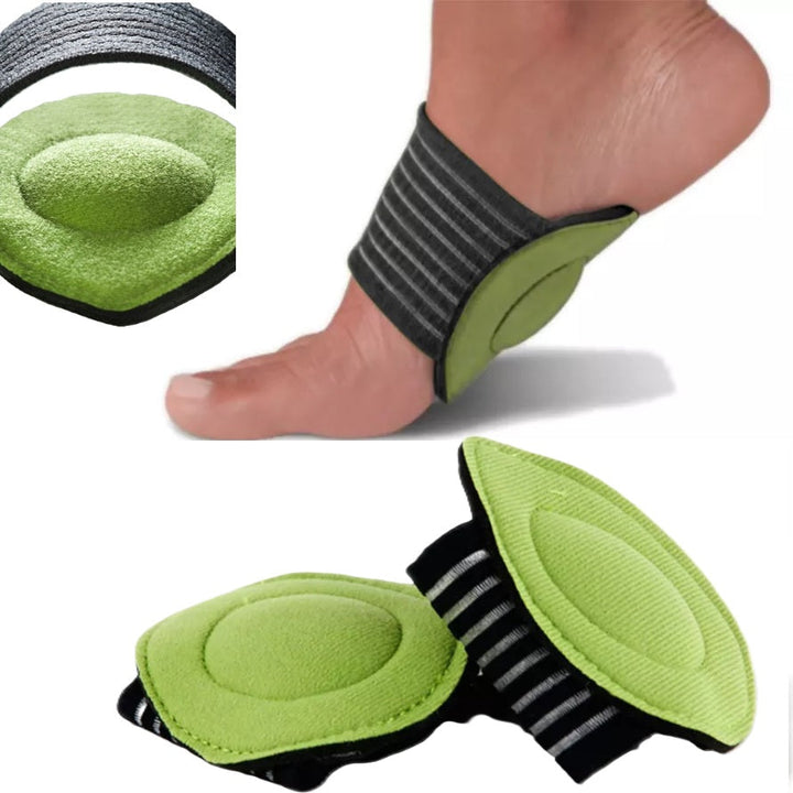 Set 2 insertii ortopedice cu spuma, Zola, pentru ameliorarea durerilor de picioare, coloana, solduri, absorb socurile, talpa antiderapanta, tesatura respirabila, circumferinta 20 cm, negru/verde
