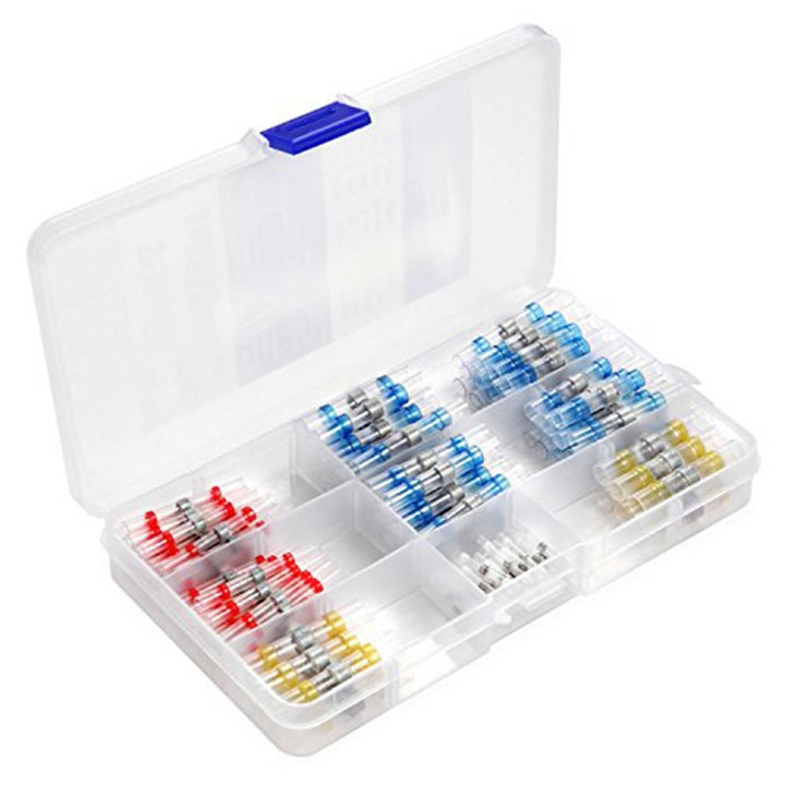 Set 120 conectori termocontractibili cu tabla, Zola®, etansare si lipire conductori electrici, multicolor