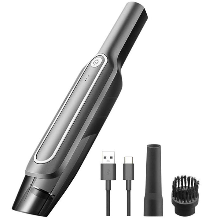 Aspirator de casa si masina Wireless, Zola®, filtru HEPPA, portabil, accesorii incluse, LED, 60W, 36x6.5x6 cm, gri
