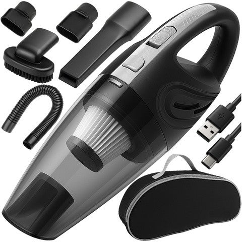 Aspirator fara sac Wireless, Zola, 50 W, 38000-40000 rpm, filtru HEPPA, portabil, 2 duze, duza spatii greu accesibile, cablu 100 cm, incarcare USB, husa depozitare, negru