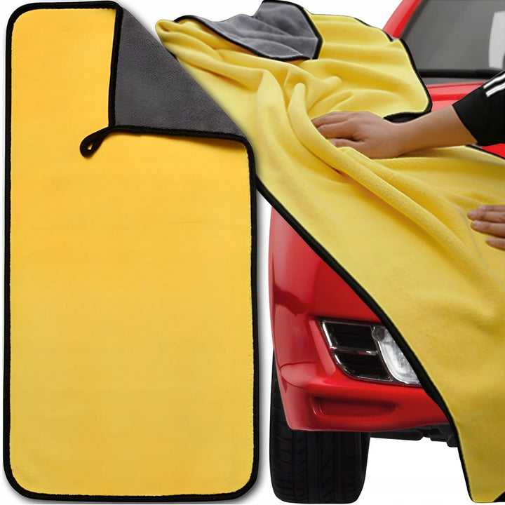 Prosop din microfibra, Zola, absoarbe si usuca rapid, 60 x 30 cm, gri-galben