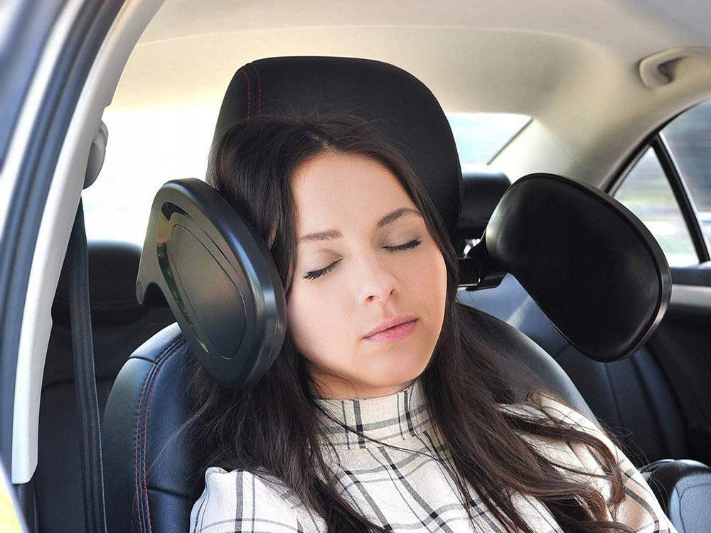 Tetiera auto pentru cap si gat, Zola®, perna moale, reglabila, rotite la 360°, negru, 38 x 23 cm