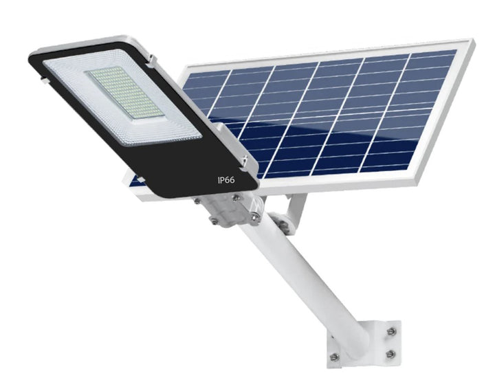 Lampa stradala cu LED solar, UBX, telecomanda, 800W, IP66, rezistenta la conditii meteorologice, culoare lumina alb-rece 6500k, 16V/18W, dimensiuni proiector 49x21x6 cm