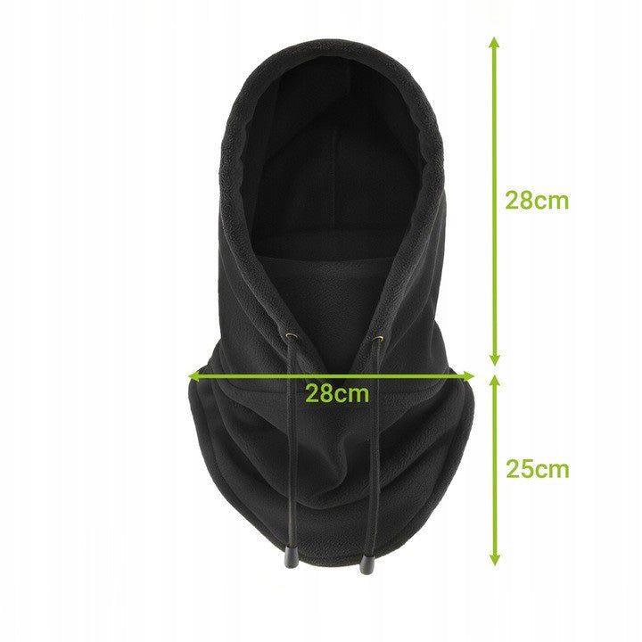 Cagula universala unisex, Zola, calduroasa, poliester, 28 x 28 cm, negru