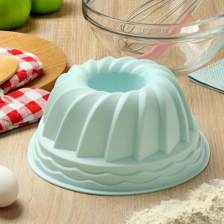 Forma din silicon, Zola, pentru coacerea prajiturilor, rezistenta la temperaturi -60 pana la 230 grade, 23 cm, turcoaz