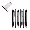 Set 6 pixuri cu foaie de notite retractabila