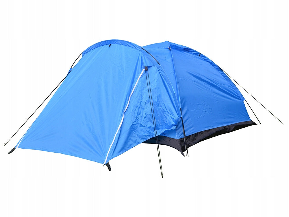 Cort camping, Zola, 2 persoane, 1 camera, cu marchiza, poliester, 205x150x105 cm, albastru