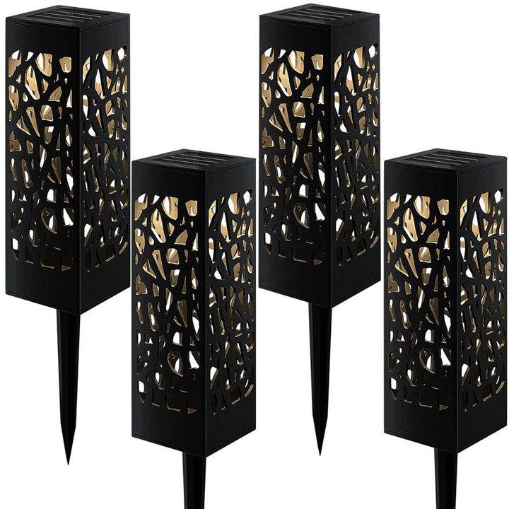 Set 4 lampi solare, Zola®, stalp, lumina alb cald, rezistente la apa, 18 x 6 cm