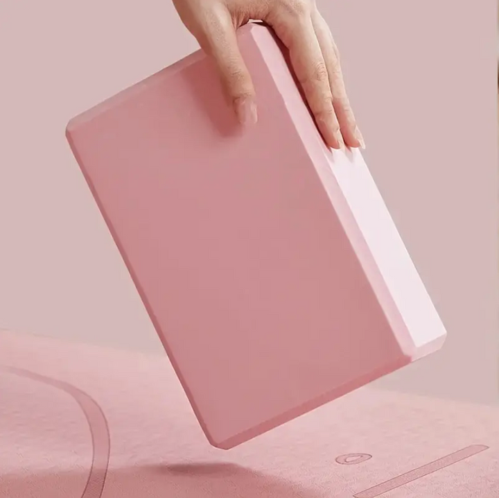 Caramida yoga, Zola®, spuma EVA, 22.5x14.5x7.5 cm, roz
