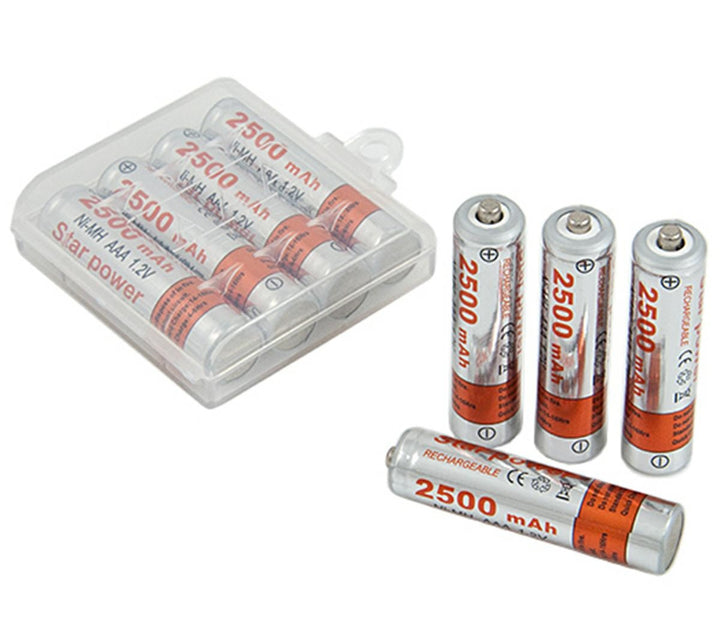 Set 4 acumulatori AAA NI-MH, Zola®, 2500 mAh, cutie depozitare transparenta