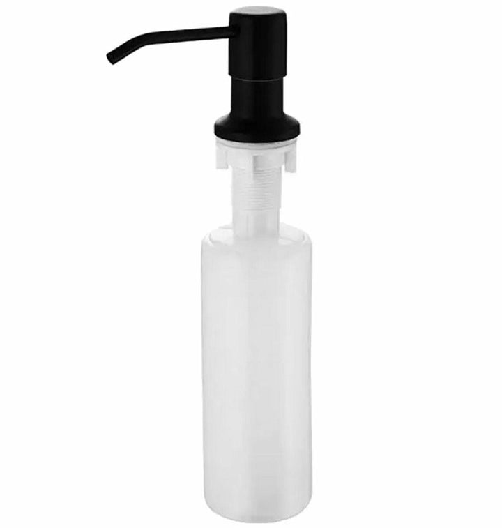 Dispenser pentru detergent lichid, Zola®, incastrabil chiuveta/blat, capacitate 300 ml, plastic, 15x5.5 cm, negru