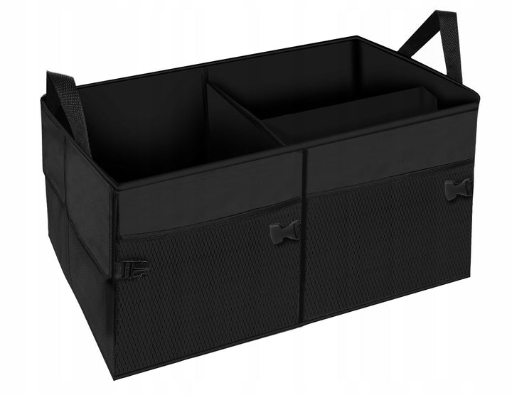 Organizator pentru portbagaj, Zola®, pliabil, manere solide, negru, 25.5x37x26-52cm