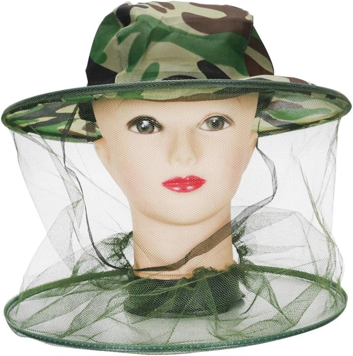 Palarie cu protectie impotriva insectelor, Zola®, pliabila, pentru pescuit, drumetii, universala, diametru 33 cm, armata