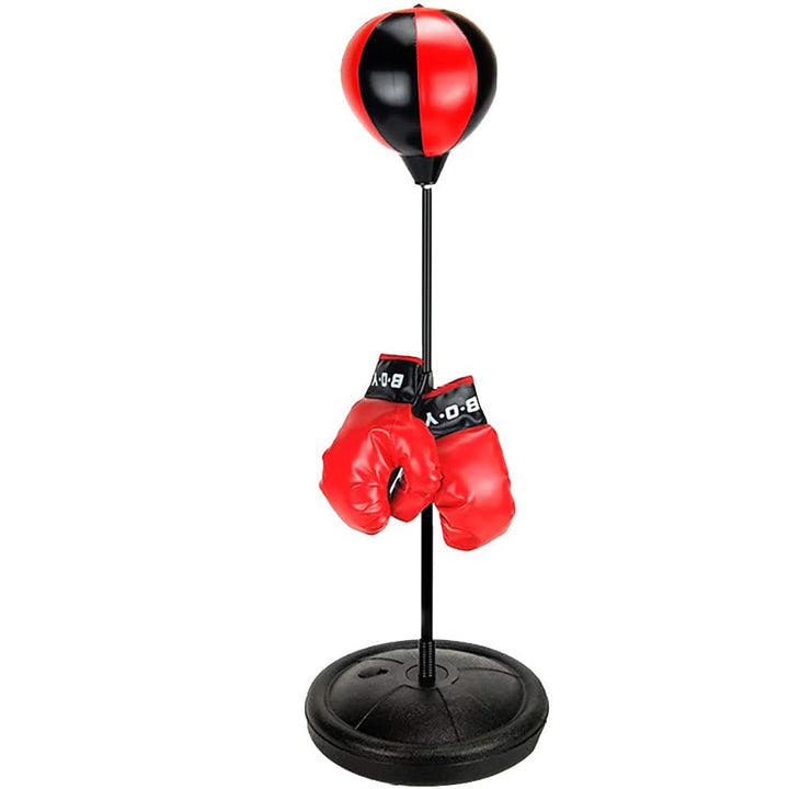 Set pentru box cu para gonflabila, Zola®, reglabila pe inaltime si manusi de box incluse, destinat copiilor, 70-104 cm