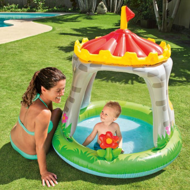Piscina gonflabila Intex Castle Baby 57122NP, pentru copii, 122 x 122 cm