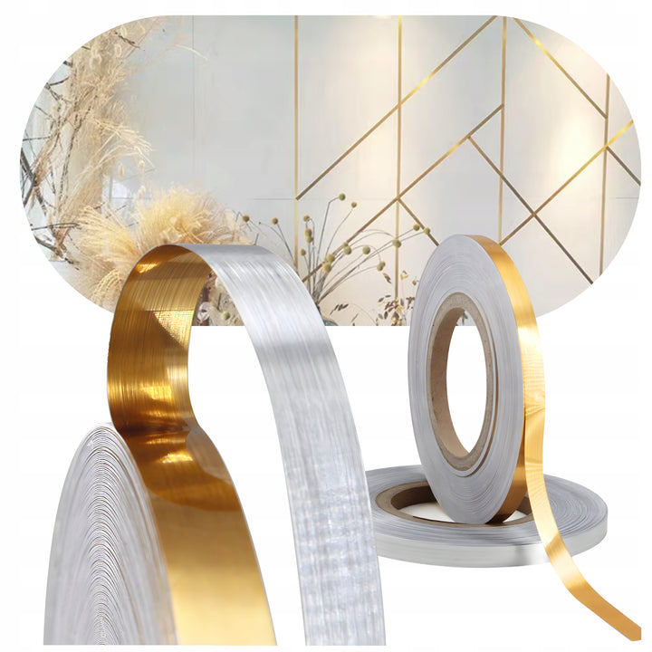 Banda decorativa autoadeziva, Zola, pentru decoratiuni interioare, 5 mm x 50 m, auriu