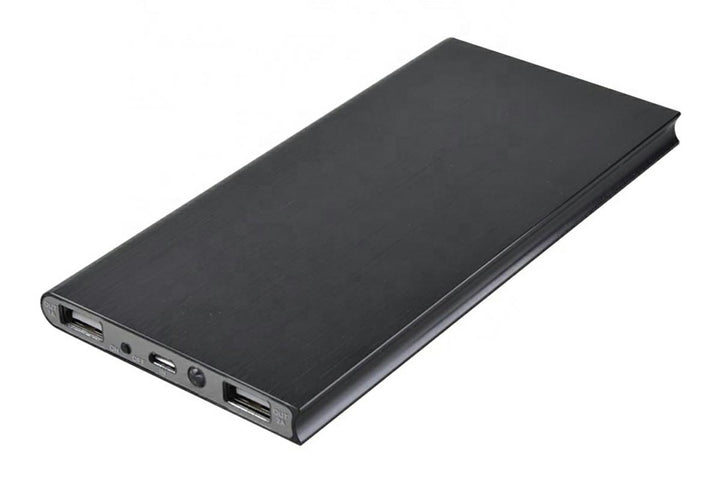 Baterie externa slim, Zola®, 2 USB, 20000 mAh, lanterna Led, 1x microUSB, 7.5x16.2x0.98 cm,neagra