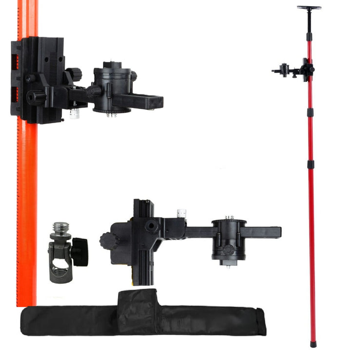 Bara telescopica pentru nivela laser, Zola, filet 5/8″, inaltime maxima 2.85 m, diametru 8 cm, rotire 360°, sistem de blocare