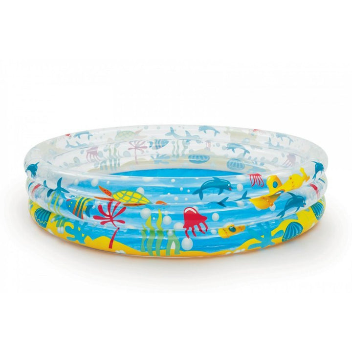 Piscina gonflabila pentru copii, Zola®, rotunda, animale marine, 183x33 cm