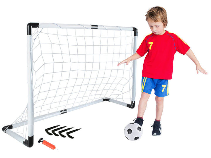 Poarta de fotbal, Zola®, cu minge si pompa inclusa, 120x40x80 cm