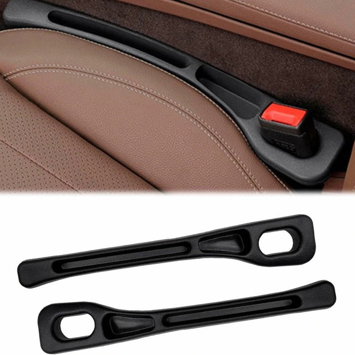 Set de 2 suporturi pentru scaune auto cu compartiment de depozitare 2 in 1, Zola, anti-cadere, pentru telefon, cheie, 40.9 × 6.5 × 3.3 cm, negre