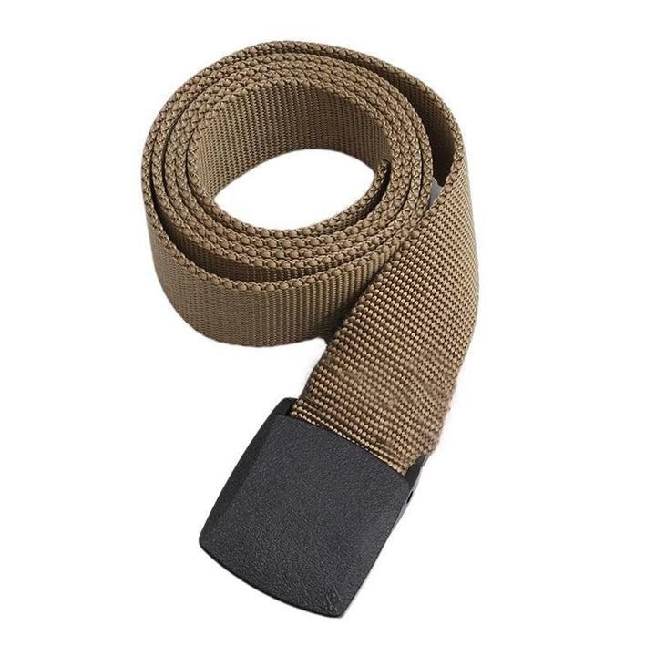 Curea tactica pentru barbati, Zola®, textila, reglabila, 125x3.8 cm, maro deschis