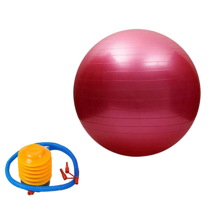 Minge pentru gimnastica, Zola, pompa inclusa, 65 cm, rosie