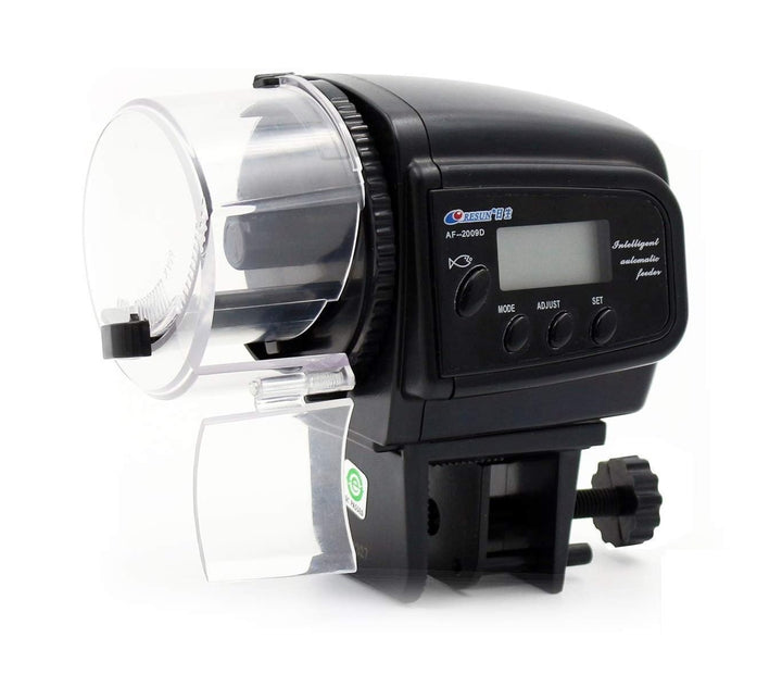 Hranitor automat pentru pesti de acvariu, Zola®, afisaj LCD, plastic, 10.6x10.3x5.9 cm , negru