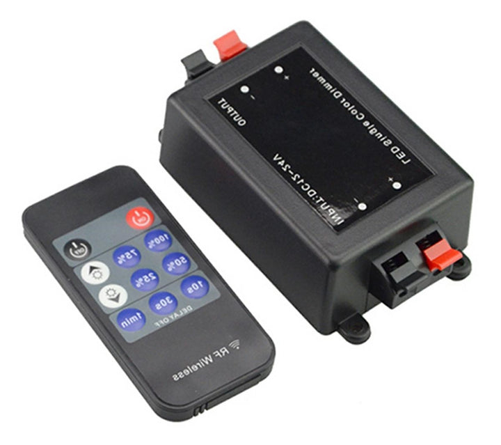 Comutator wireless pentru iluminare, Zola®, cu LED, telecomanda fara fir, raza de actiune 15 m, 4 nivele de intensitate a luminii, negru